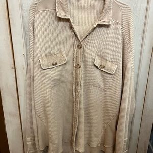 Free People One Scout Jacket in Sand Size Medium